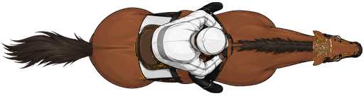 TRM top-down racing horse sprite